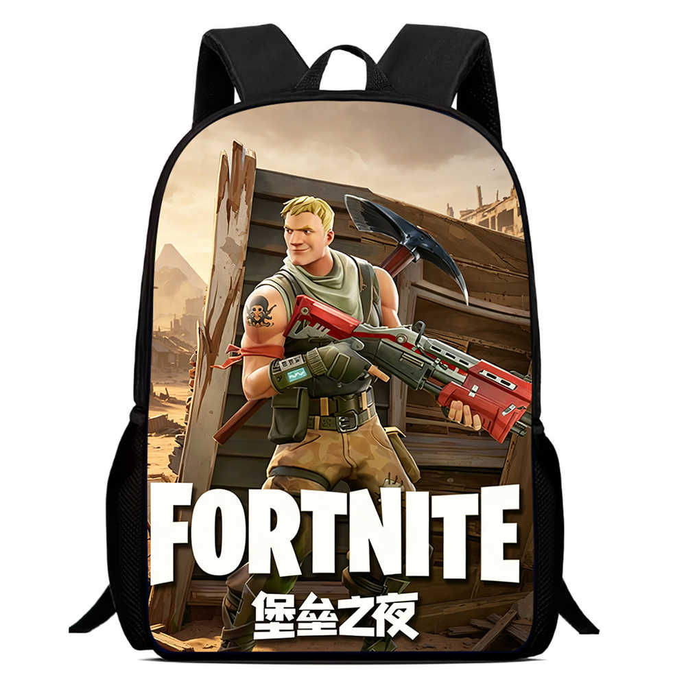 Children's Student Fort-nite Cartoon Boy and Girl Large Capacity Backpack