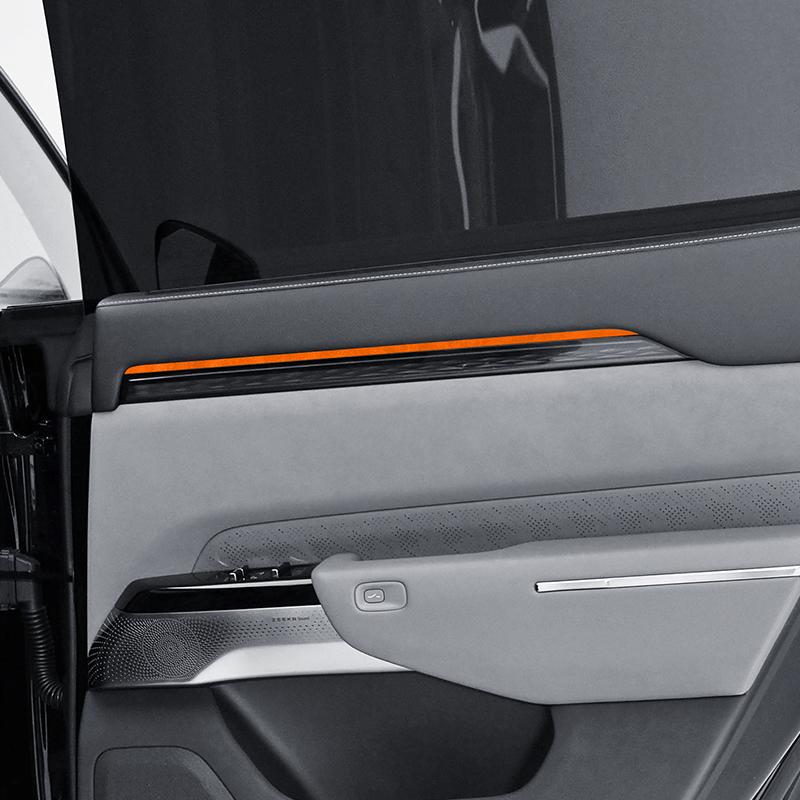 For Zeekr 7X 2024 2025 Super Suede Overlay On The Car Inner Door Panel Trim Strip Decorative Stickers Interior Accessories