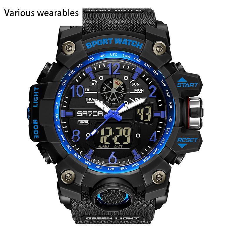 Electronic Watch New Youth Sports Trend Korean Version Electronic Watch Men's Creative Personality Watch