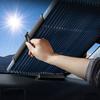 Retractable Car Sun Shade with Suction Cups Auto Window Cover for Summer Blocks UV & Heat Foldable Car Interior Heat Shield for Cars SUVs