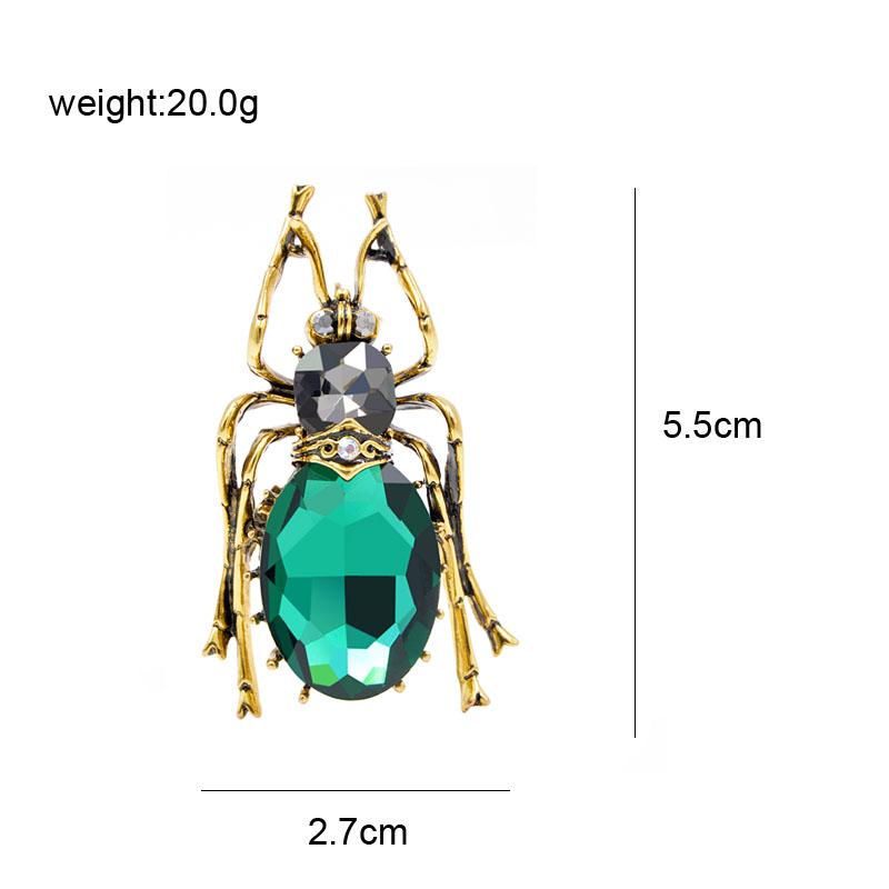 Blucome 3 Colors Available Crystal Large Beetle Brooches for Women Fashion Vintage Bug Pin Insect Jewelry Good Gift