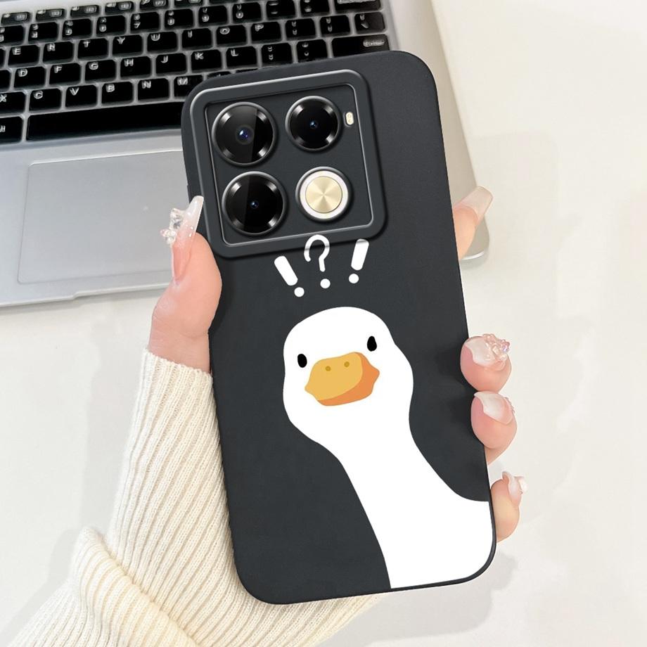For Infinix Note 40 X6853 / Note 40 Pro 4G 5G / Note 40 Pro+ Plus Case Cover Liquid Silicone Soft TPU Cool Style Cartoon Fundas