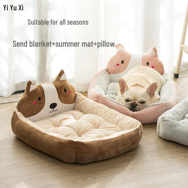 Winter Cozy Pet Bed for Cats and Dogs, Available in Small to Large Sizes