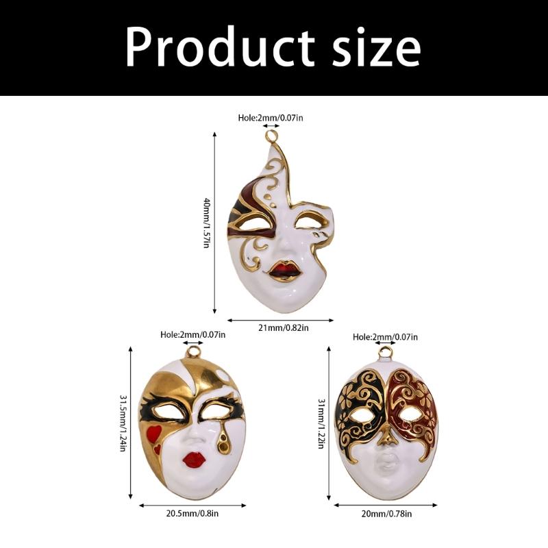 Cultural Inspired Peking Operas Mask Charm Alloy Pendant Elegant Jewelry Gift For Women Men