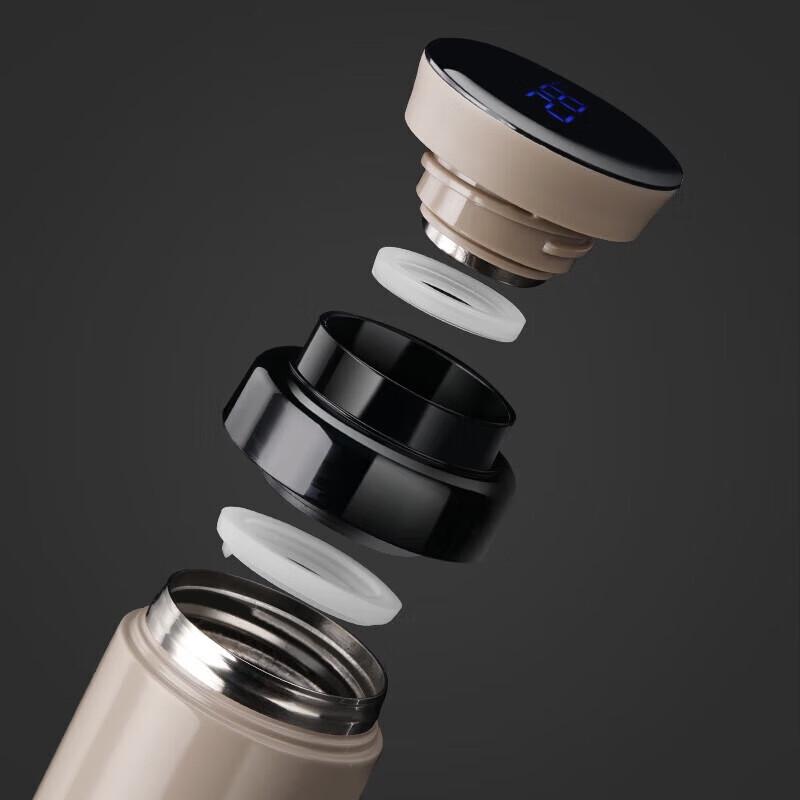 Simita Smart Temperature Display Titanium Thermos Mug