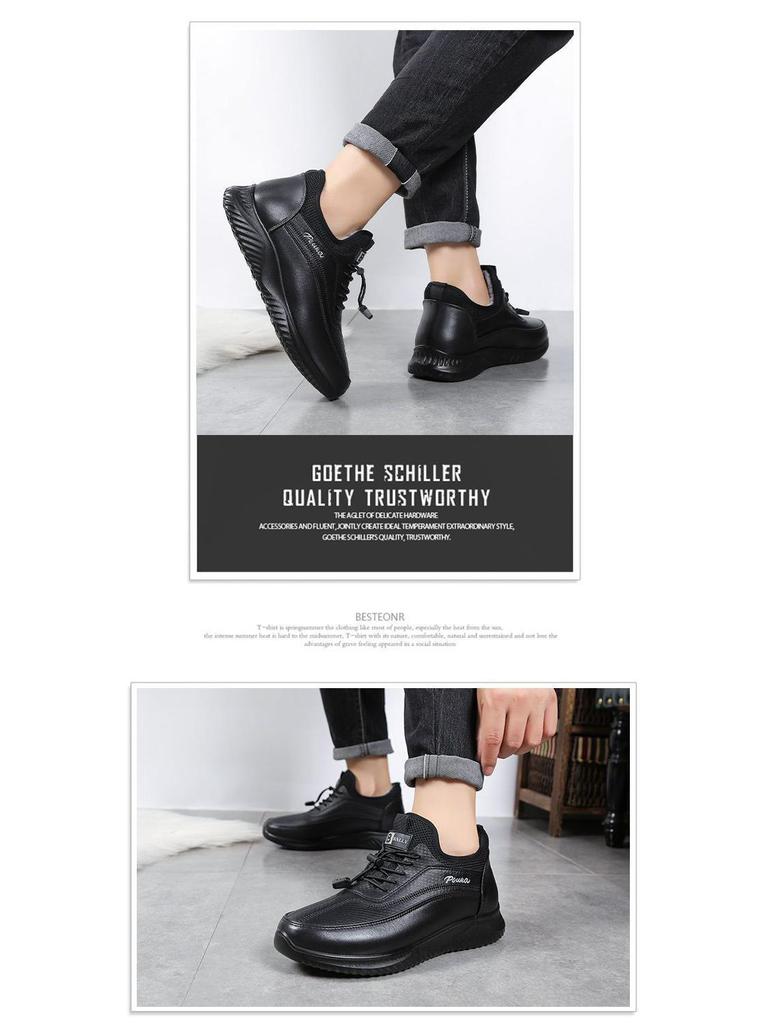 Men's Old Beijing Velvet Lined Winter Shoes - Soft Sole, Warm, Ideal for Middle-Aged & Elderly Walking