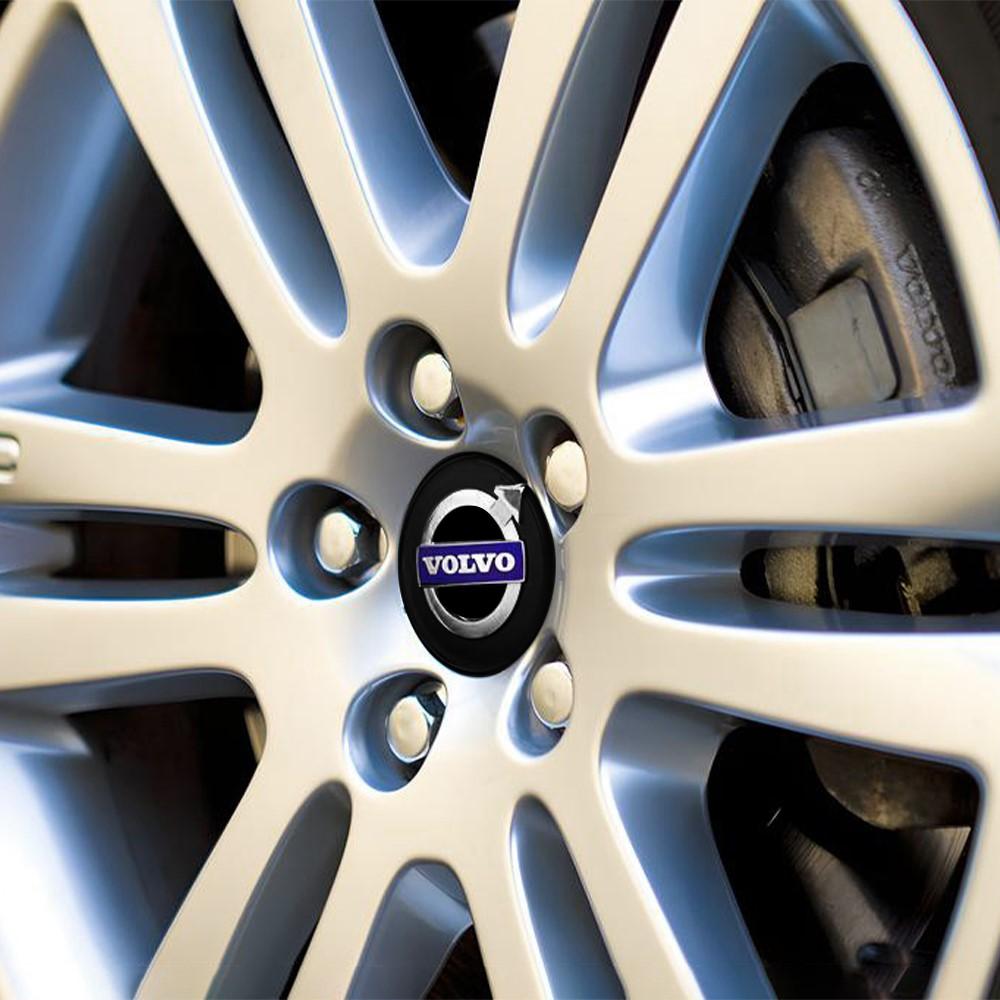 64mm 4pcs Car Wheel Center Hub Cap Cover Decor Accessories For Volvo XC90 V90 V60 XC60 V40 S80 S60 S90 C40 XC40 V70 XC70 RDESIGN