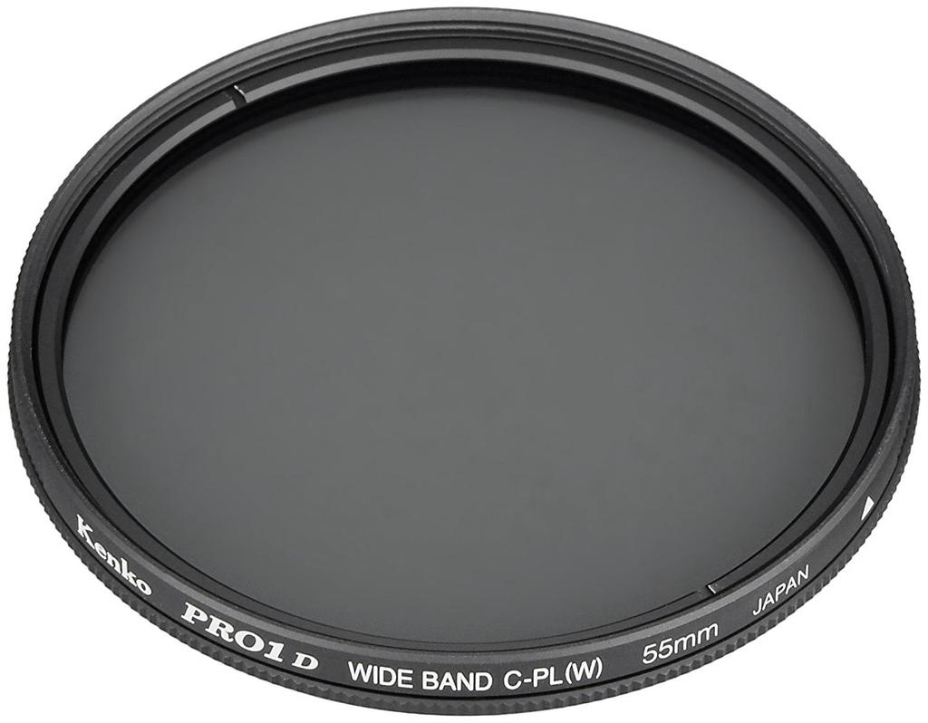 Kenko Kamerafilter PRO1D WIDE BAND Circular PL 55mm zur Kontrasterhöhung und Entfernung von Reflexionen 515525 (W.)