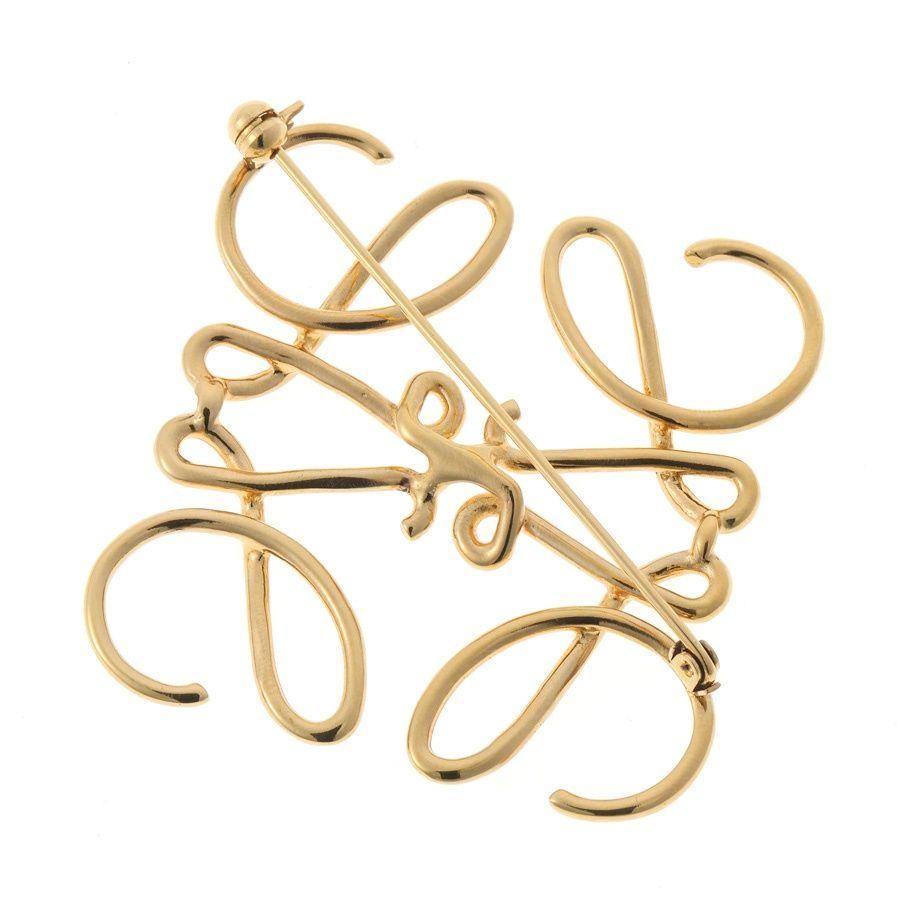 Used LOEWE / LOEWE Anagram Brooch 111.25.020 Metal Gold [Used]