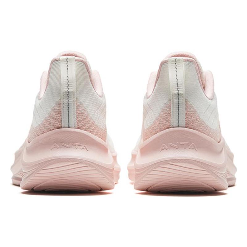 Anta Slip Resistant Abrasion Resistant Low top Casual Running Shoes Women's Ivory White Halo Pink Sneakers 922335571-4