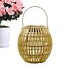 Solar Lanterns Weatherproof Rattan Light Boho Solar Powered Lanterns for Garden Pathway Patio Yard Home Porch Fence Gate Wall