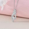Diamond Necklace Diamond Pendant Silver Chain Present Box Christmas Present [PEIMKO] Women's 0.3ct [Gift Set] Birthday-1