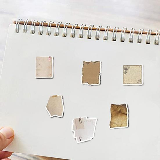 80 Pcs Vintage Scrapbook Paper Stickers Rich Elements Vintage Writing Labels for Journals Planners Collage Albums