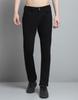 Mens Solid Black Mid Rise Regular Fit Jeans