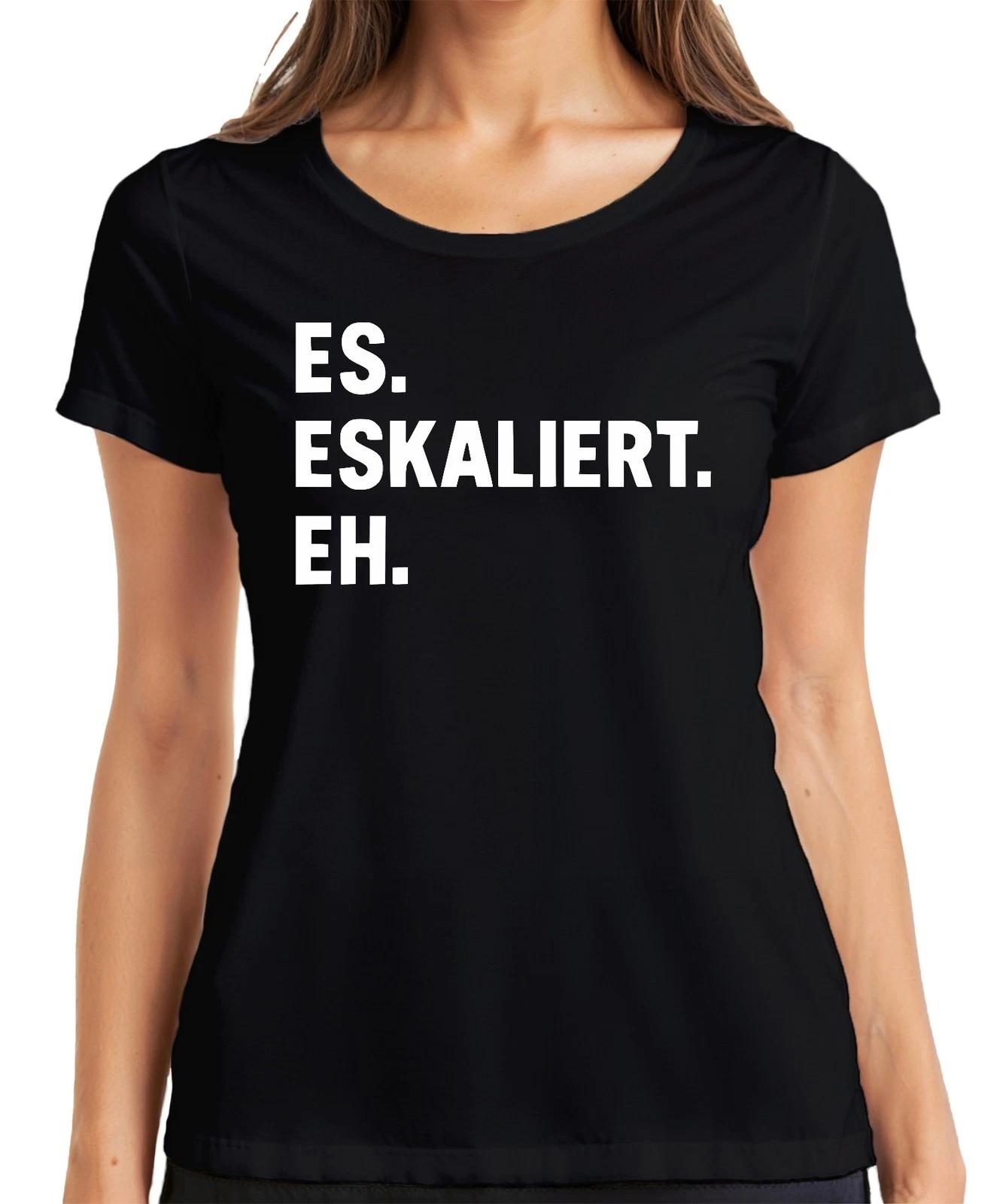 Es eskaliert eh lustiger Spruch Sarkastisch Party JGA Geburtstag Damen T-Shirt XXL