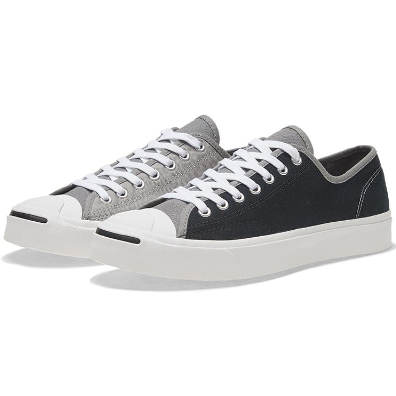 Converse Jack Purcell Simple and Versatile Low-Top Canvas Shoes Unisex Black Grey