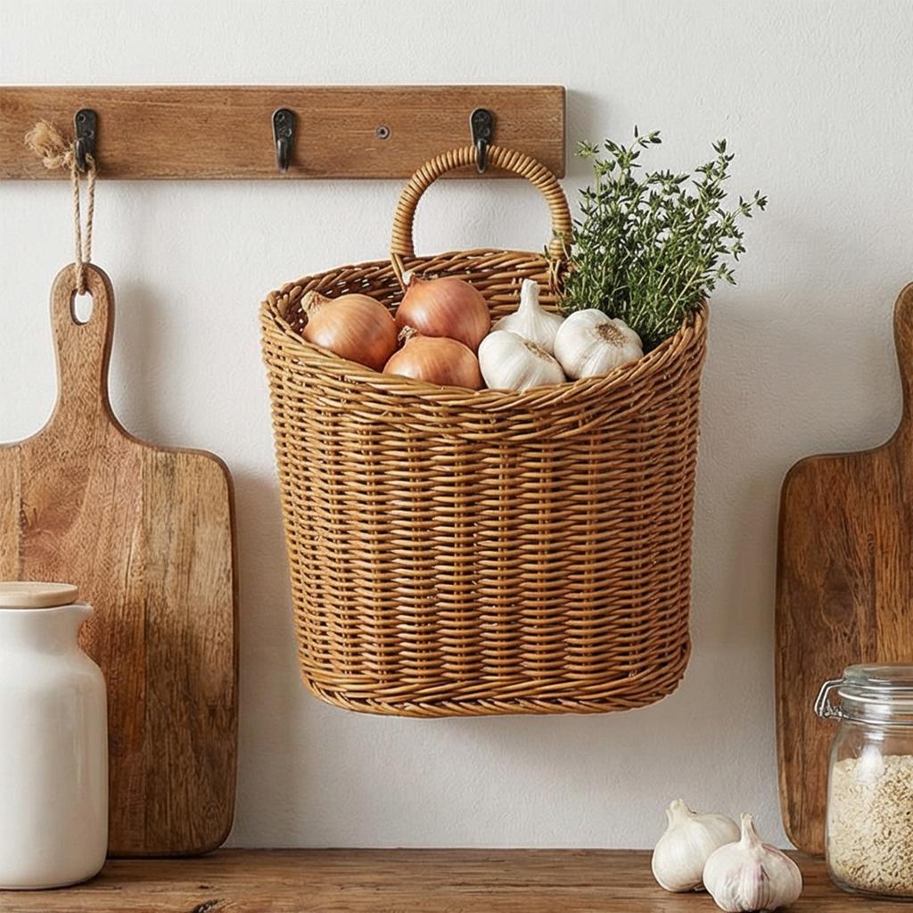 Handwoven Wall Hanging Planter Basket Breathable Planter Home Decoration For Indoor Outdoor Use