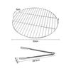 1 Pcs Stainless Steel Round Grill Grate With Handle For Weber 7432 And 57 Cm Grills For Fish Shrimp Cook Accessories Outdoor