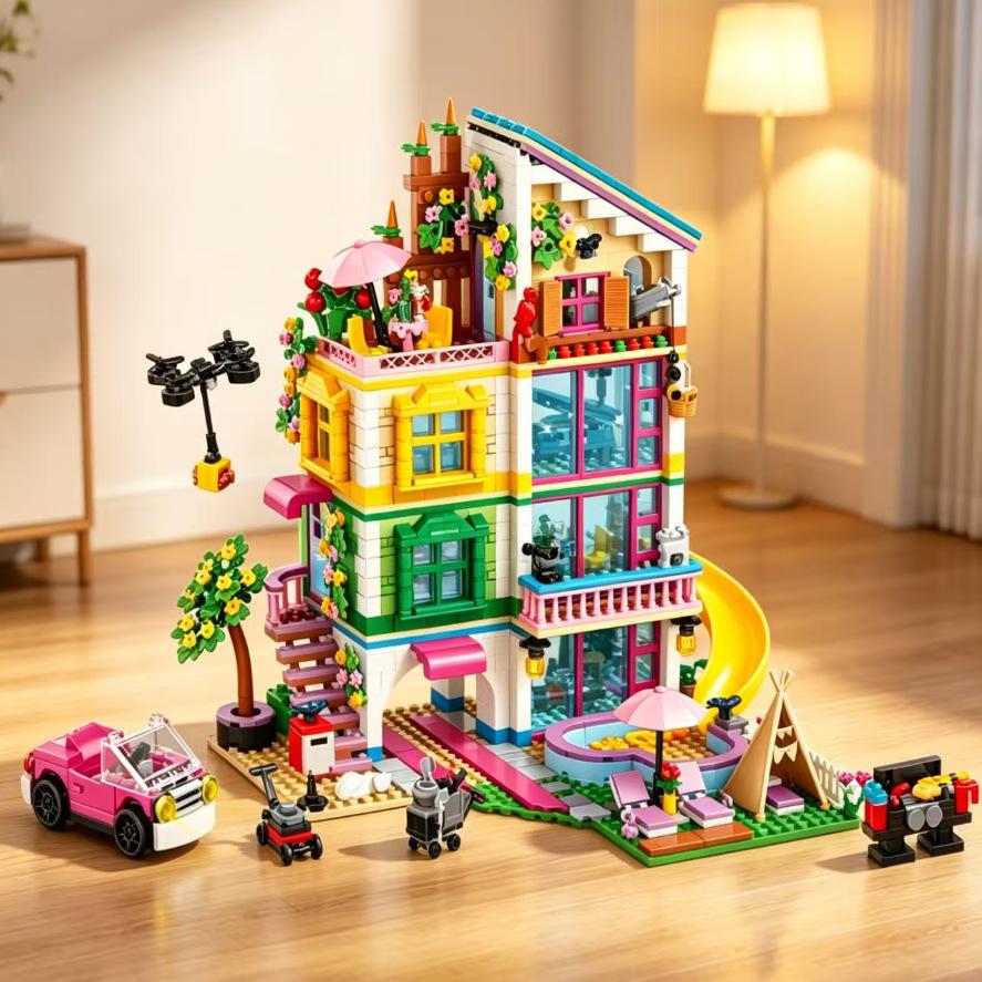 Prinzessinnenschloss Baumhaus Bausteine - Kompatibel mit Lego, Perfekt für Mädchen