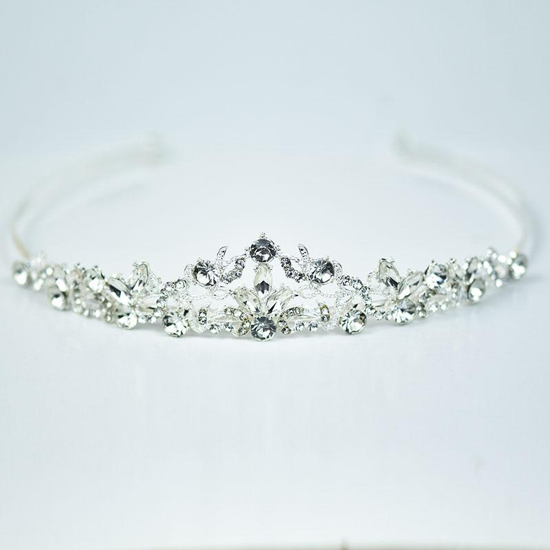 Brautkrone Stirnband Stirnband Legierung Haarschmuck Strahlendes Diamant-Stirnband Voll Diamanten Prinzessin Luxus Brautkrone