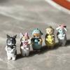 AAGWW 6pcs Capsule Toy Cat Figurine Capsule Toy Full Set Gachapon Toy Character Cat Toy Set Decoration Cute Figurine Gift (D-type 6-piece set)