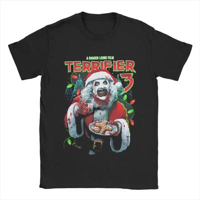 Men Women's Santa Art The Clown Terrifier 3 Horror Movie Christmas Graphic T Shirt Apparel T Shirts Tee Clothing Original#Color(15)