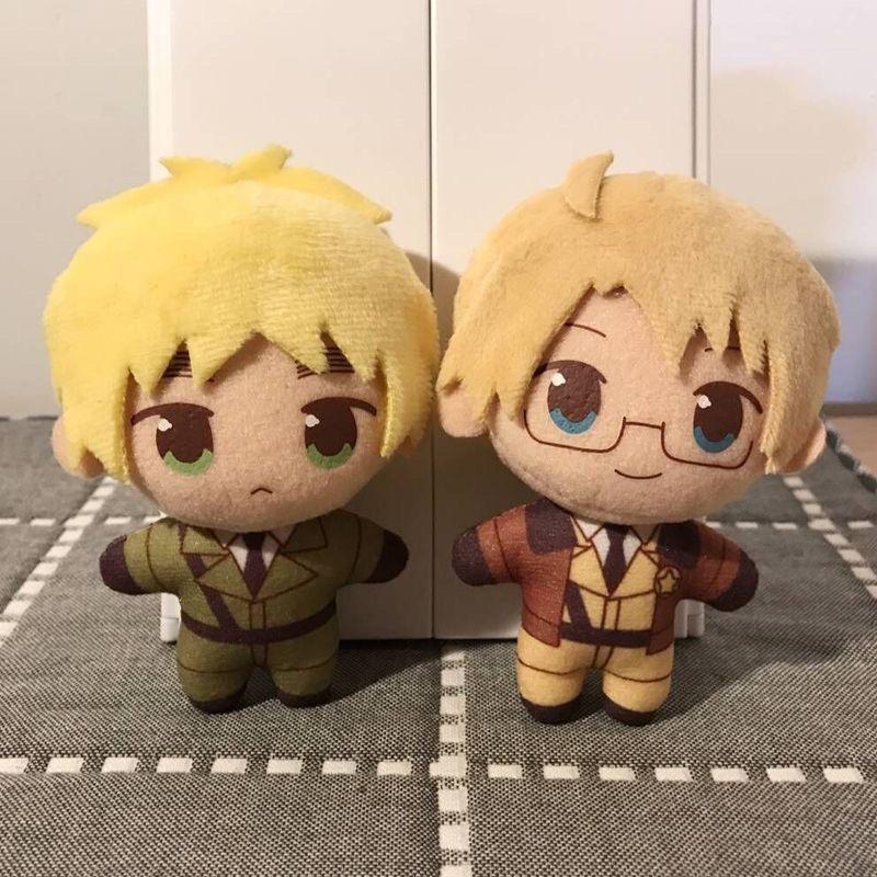 10cm Anime Axis Powers Worlds Plush Toy Stuffed Doll Hetalia Arthur Kirkland Alfred F Jones Wang Yao Soft Pendant Birthday Gifts
