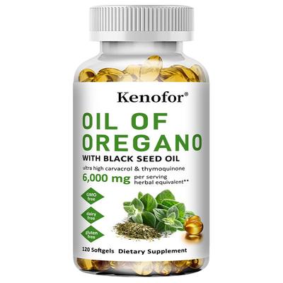 Oil of Oregano with Black Seed Oil Complex 120 Softgels Dietary Supplement