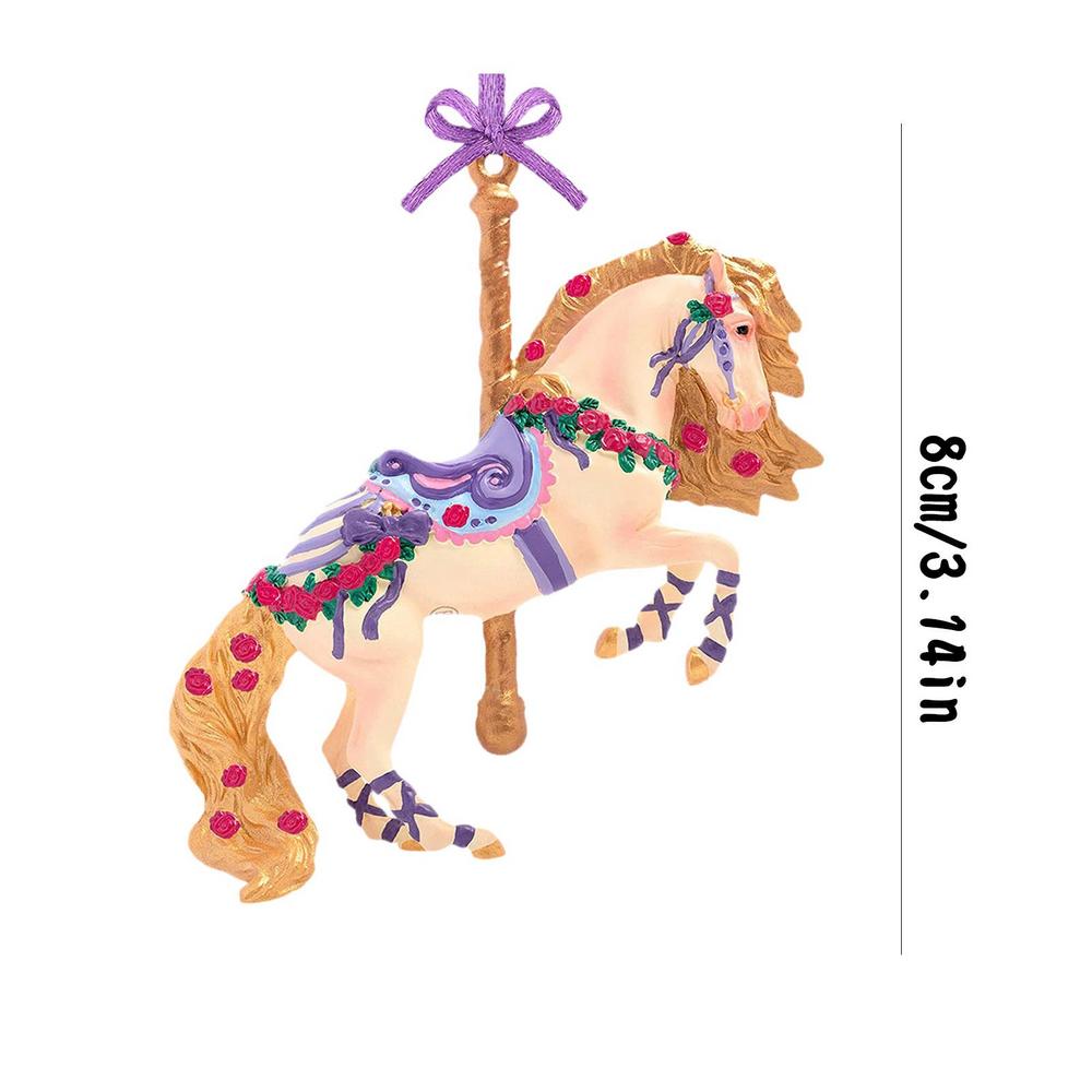 2D Acrylic Horse Christmas Ornaments Hanging Crafts Christmas Tree Horse Pendant Ornaments Party Supplies 2025 Xmas Navidad