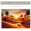 2D Plane 1 Piece of Vibrant Sunset Palm Tree and Sandy Terrain Suitable for Living Room Bedroom Office or Outdoor Area