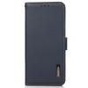 KHAZNEH for iPhone 17 Air Phone Case RFID Blocking Wallet Litchi Texture Genuine Cow Leather Cover