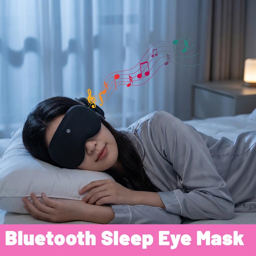 Bluetooth Sleep Mask - 3D Stereoscopic Shading -  Noise Music Mask With Integrated Ear Cover -  Sleep Aid For Men And Women During Deep Sleep.