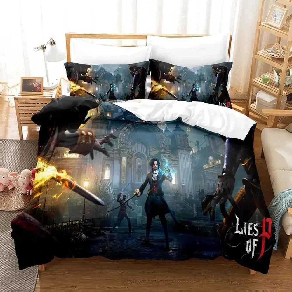 Spiel Lies Of P Bettwäsche-Set Einzelbett Twin Full Queen King Size Bettset Erwachsene Kind Schlafzimmer Bettbezug-Sets 3D Anime Bettlaken-Set