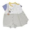 Shortall Romper Short Sleeve Bear Made In Japan Boys Girls Baby Clothes Baby Clothes 60cm Gray [MIKI HOUSE] Children's 42-1304-682