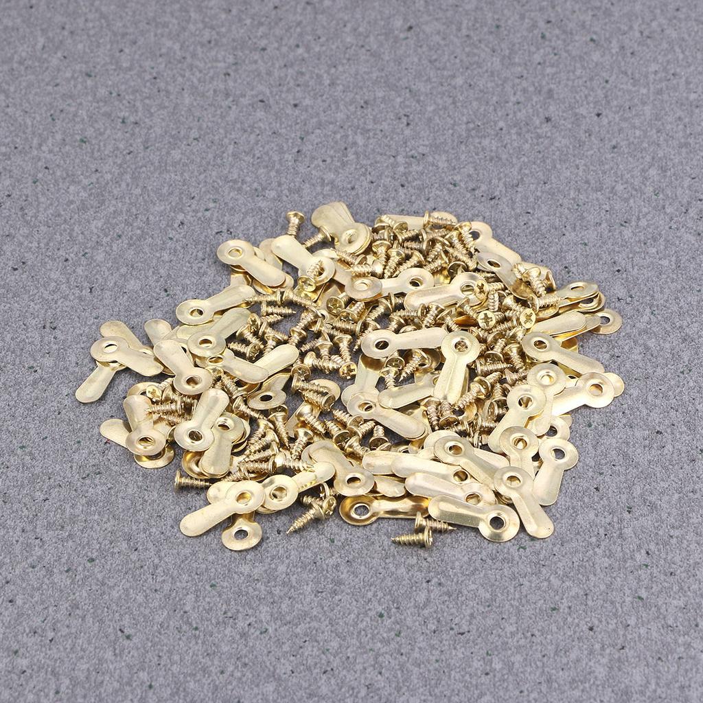 200Pcs Picture Frame Back Plates Metal Locks Heavy Duty Photo Frame Accessories Small Hardened Nails for Home Office Exhibition