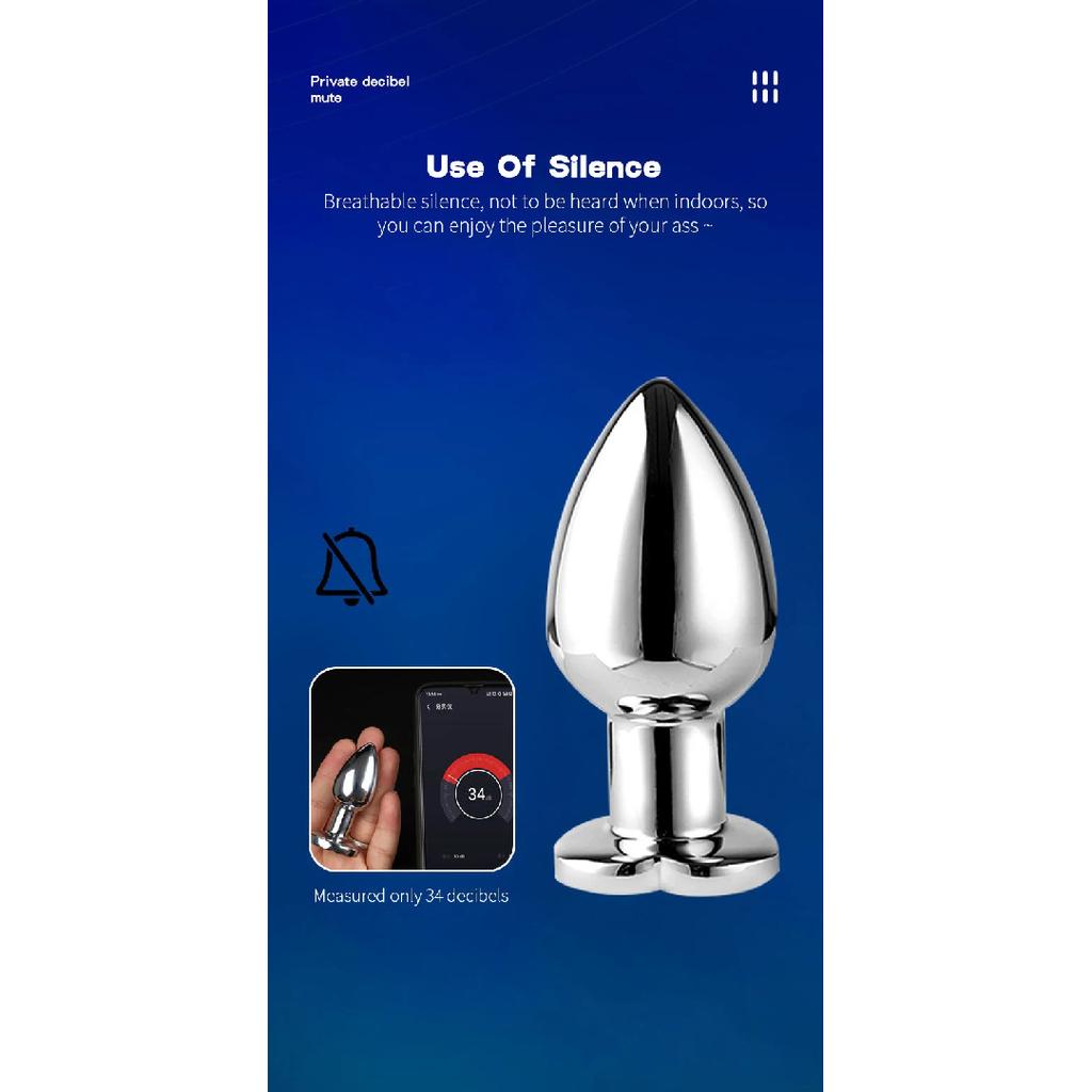 Vibrating Remote Heart-Shaped App Control Man and Woman Metal Anal Plug Adult Luminous Electric Anal Dildo Couple Intimate Toys