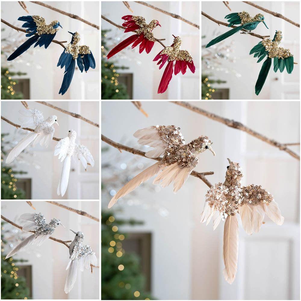 Realistic Simulation Bird Decor Simulate Christmas Tree Decoration Home Decor
