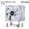 Tower Type Radiator Processor 2/4/6 Heat Pipe Air-cooled CPU Cooler White Fan mute Install slots LGA2011 2066 2099 xeon x79 x99