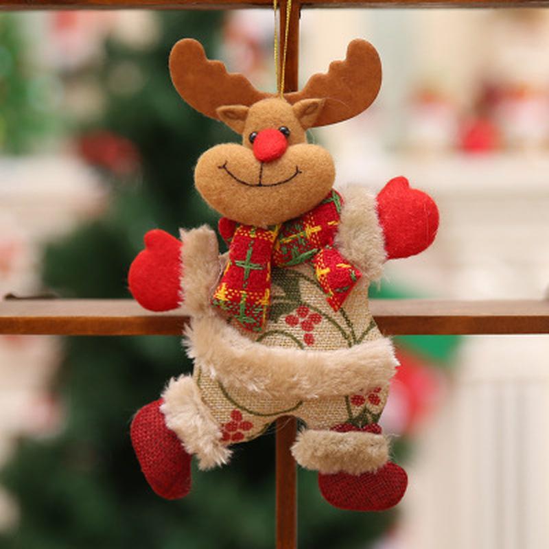 Ornamenti natalizi regalo Babbo Natale pupazzo di neve renna bambola giocattolo appendere decorazioni decorazioni per l'albero di Natale