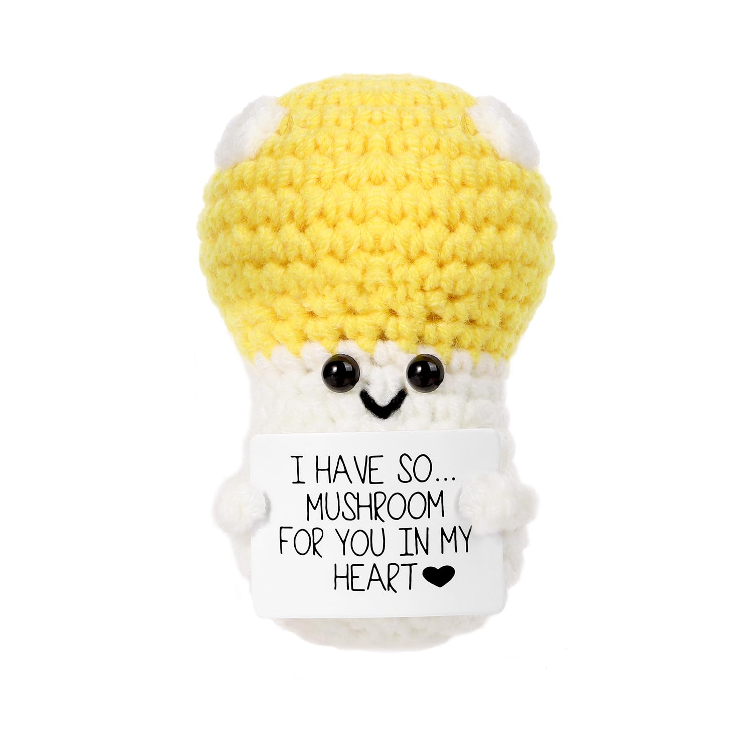 

1pc Plush Crocheted Decorative Ornaments, Fun Crochet Positive Gift with Encouragement Cards,