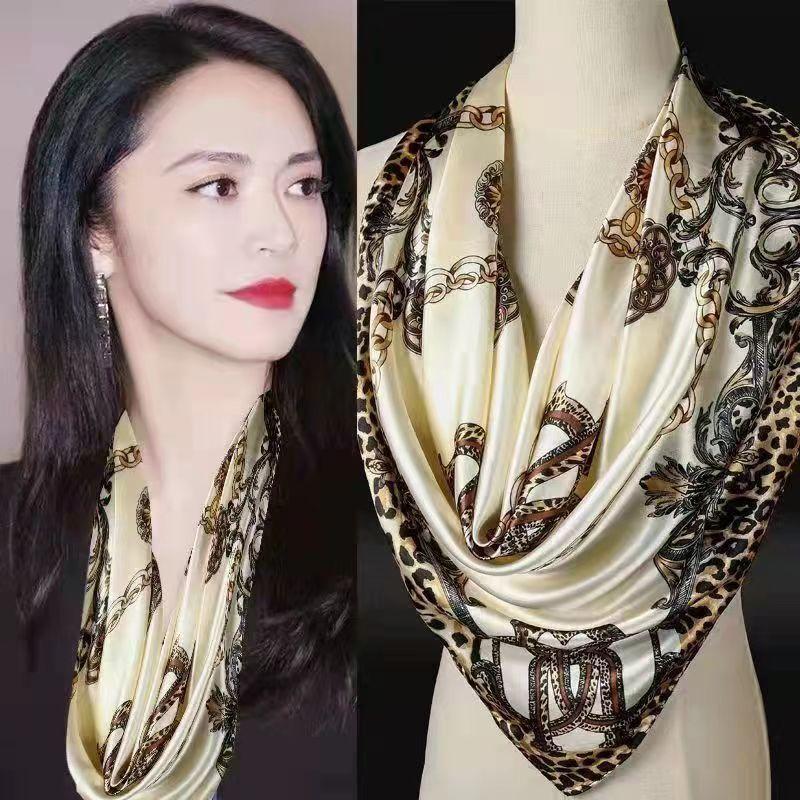 Hangzhou Silk 90 Square Scarves Silk Scarves Women Travel With Shirts Spring And Autumn Versatile Small Shawls