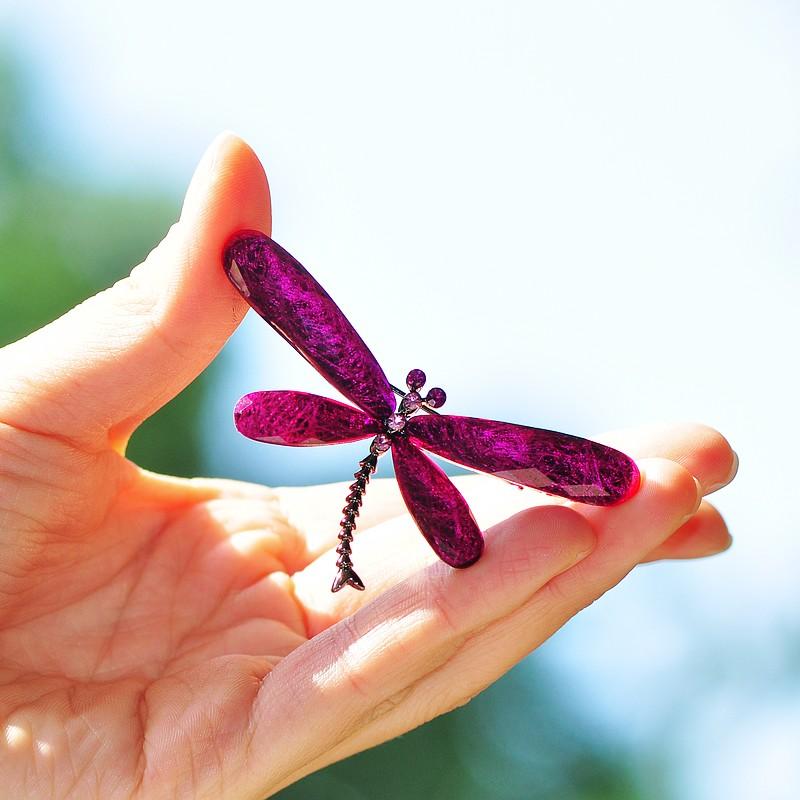 

Fashion Dragonfly Brooches For Women Vintage Insect Animal Brooch Pin Jewelry красный