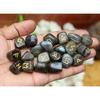 Crocon Labradorite Gemstone Elder Futhark Alphabet Engraved Symbol Rune Stones 25 pcs Set Feng Shui Chakra Balancing : 15-20 mm