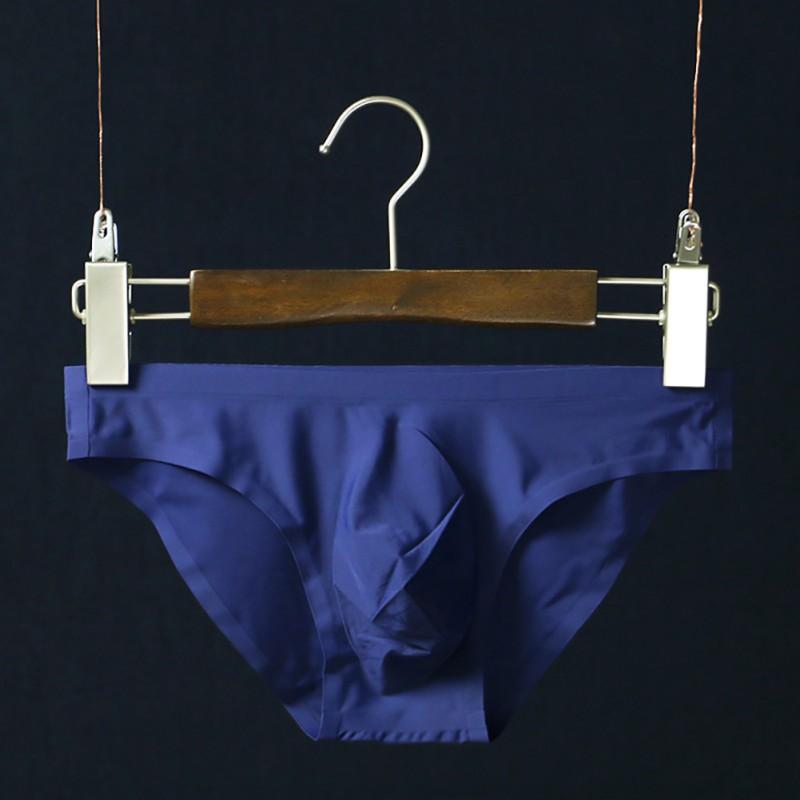 Men's Briefs Solid Color Low Waist Underpants Ultrathin Breathable Underwear
