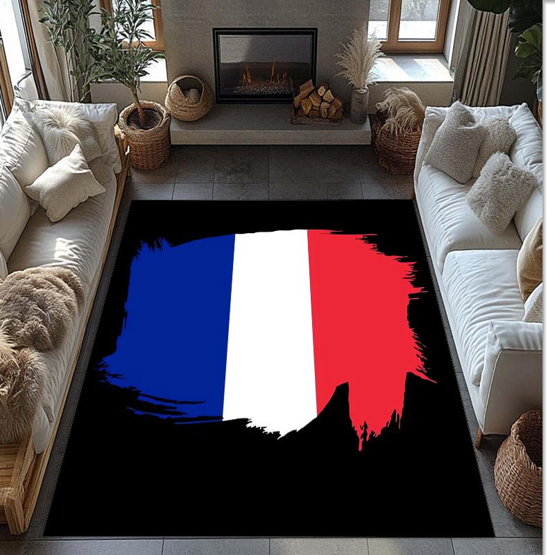 France national football team Printed Flannel Area Rug Non Slip Soft Polyester Floor Carpet Indoor Decor Mat for Bedroom Living Room Sofa