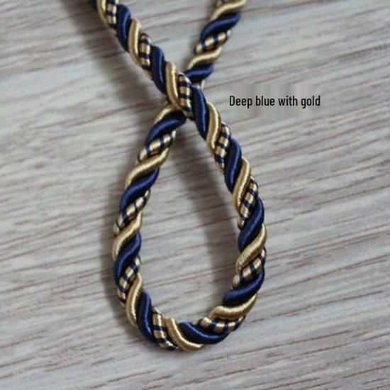 6mm-8mm Colored Decorative Three-Strand Cushion Bolster Rope for Sofa and Curtains