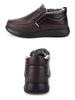 Winter Leather Surface Warm Cotton Snow Boots for Middle-Aged and Elderly - Non-Slip, Wool-Insulated, Thickened Velvet Dad Shoes.