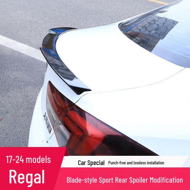Painted Blade Style Rear Spoiler for Buick New Regal 17-24 Models - No-Drill Installation