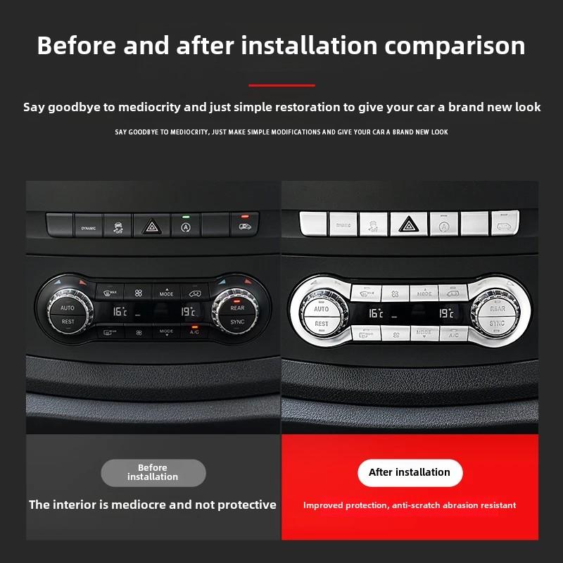 2025 Hot Racing Grills Car center console CD AIR steering wheel button sticker cover for Mercedes-Benz W447 Vito 2016-24 V-class