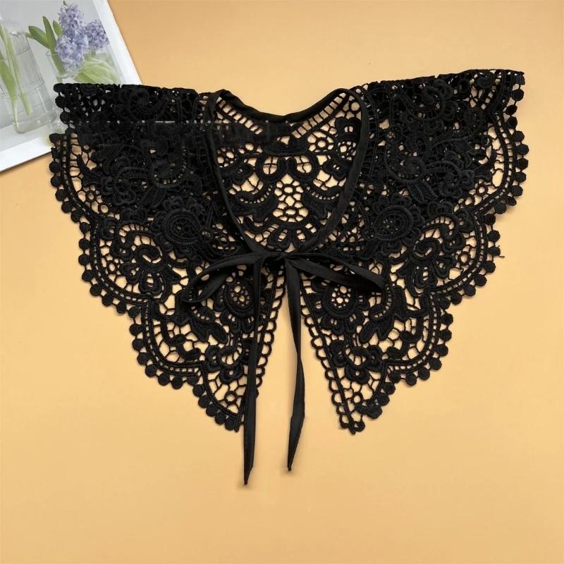 Faux Col Femme Faux Col Dickey Col Col Amovible pour robe Col Brodé Col en Dentelle Col de Pull